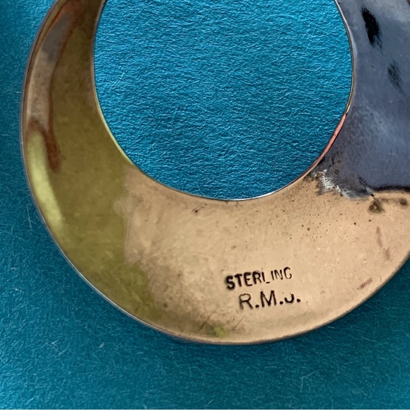 Sterling Silver Multi-Gem Hoop Earrings - Picture 3 of 4